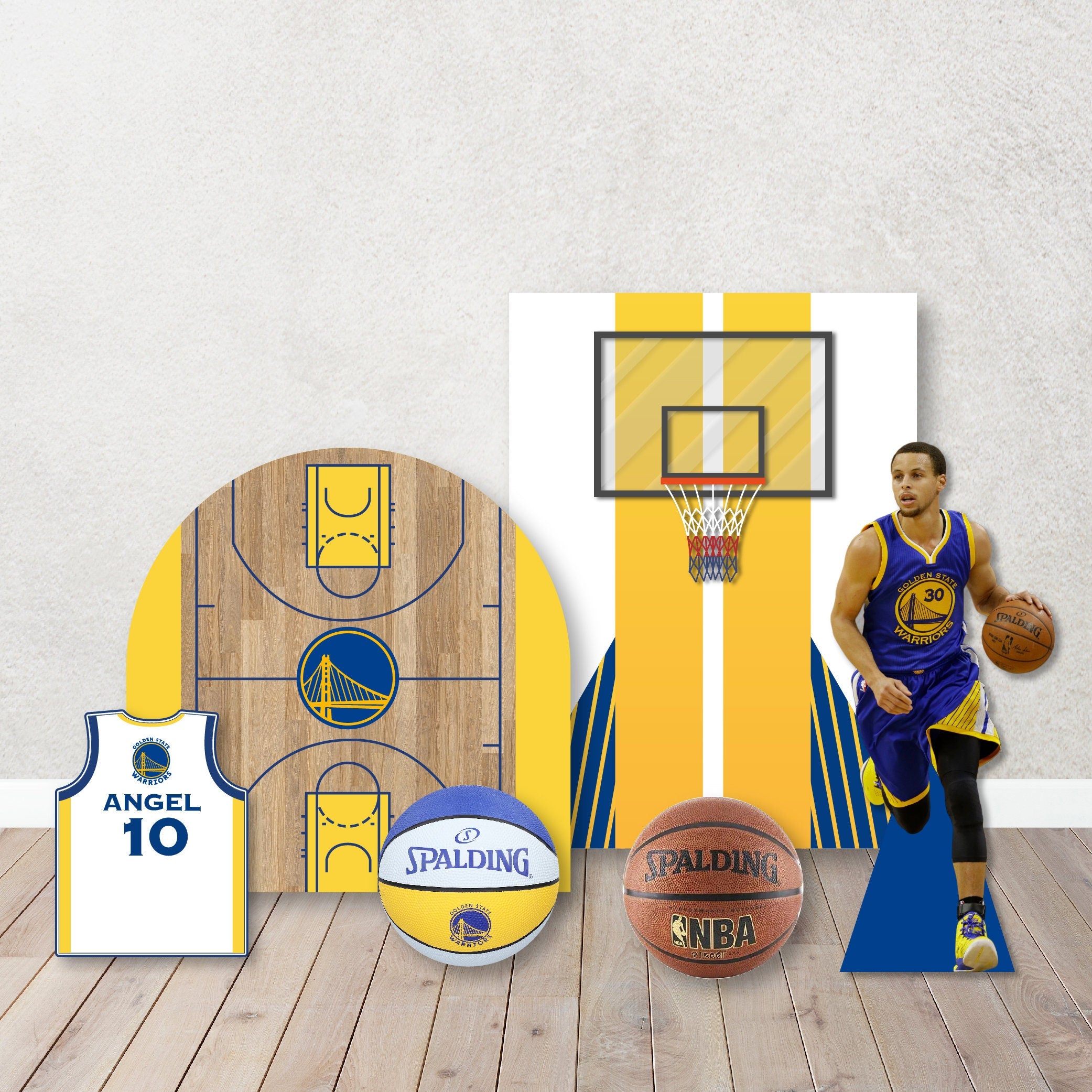Kit Decoração Basquete - 12 Peças, Cortes Decorativos