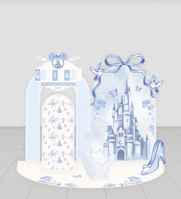 Princess/Castle Toile-Water color Party Backdrops-Props