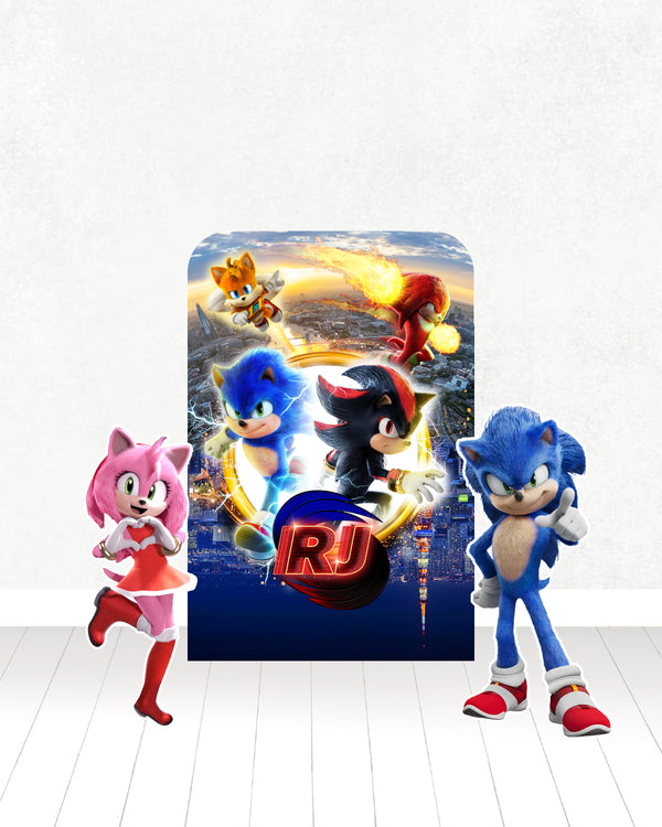 Sonic/Shadow Themed Party Backdrops-Props