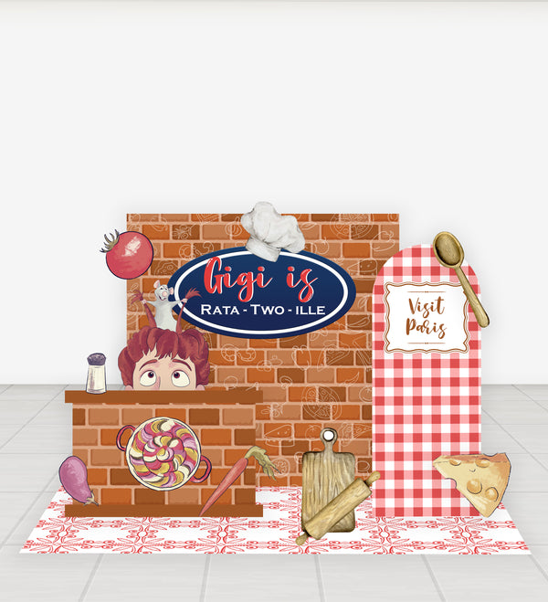 Small World and RataTWOille Party Backdrops-Props
