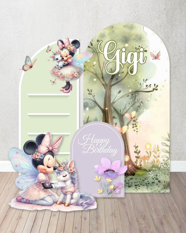 Fairy Minnie Characters/Custom PROPS Cutouts in Foam Board for Birthday Parties, Trending Minnie  Character  Decorations, Backdrops any theme.