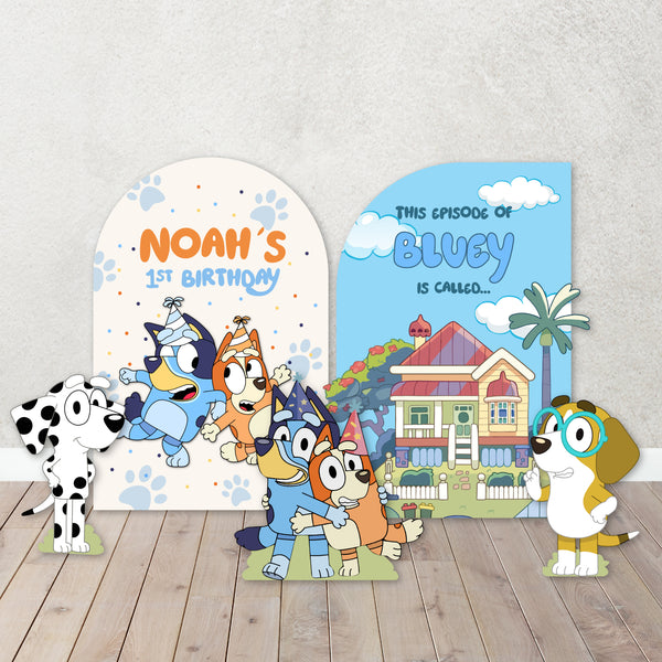 On this Episode of Bluey Party decoration, backdrops, props, Bluey props, Bluey party decoration.Custom PROPS Cutouts in Foam Board for Birthday Parties, Decorations,