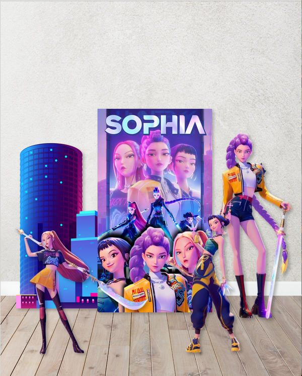 KPop Demon Hunters  Characters/Custom PROPS Cutouts in Foam Board for Birthday Parties, Ferris Character  Decorations, Backdrops any theme.