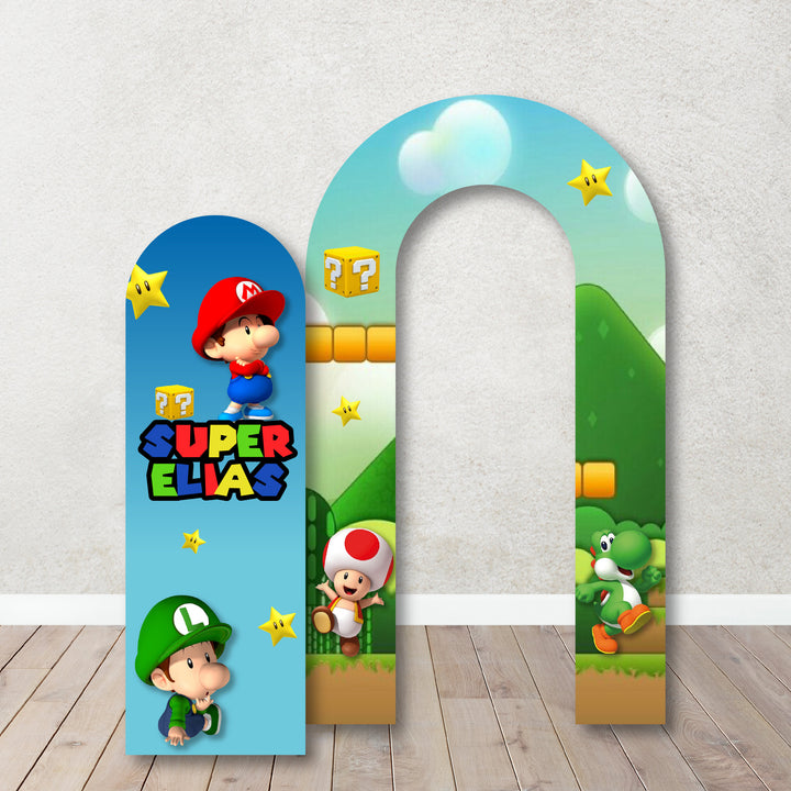 Personalized Inspired Mario, Sonic, Elsa Themed Party Foam Board Set, Building Brick Foam Board Arch Set, Kart, Paw Birthday Decoration