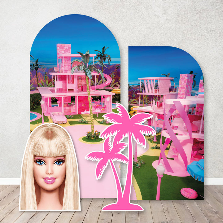 Doll Inspired Background Doll Dream House Backdrop Malibu Beach Doll House Doll Dream House Dollhouse Props-Cut Outs. Items sold Separately