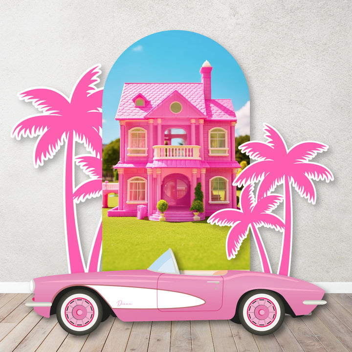 Doll Inspired Background Doll Dream House Backdrop Malibu Beach Doll House Doll Dream House Dollhouse Props-Cut Outs. Items sold Separately