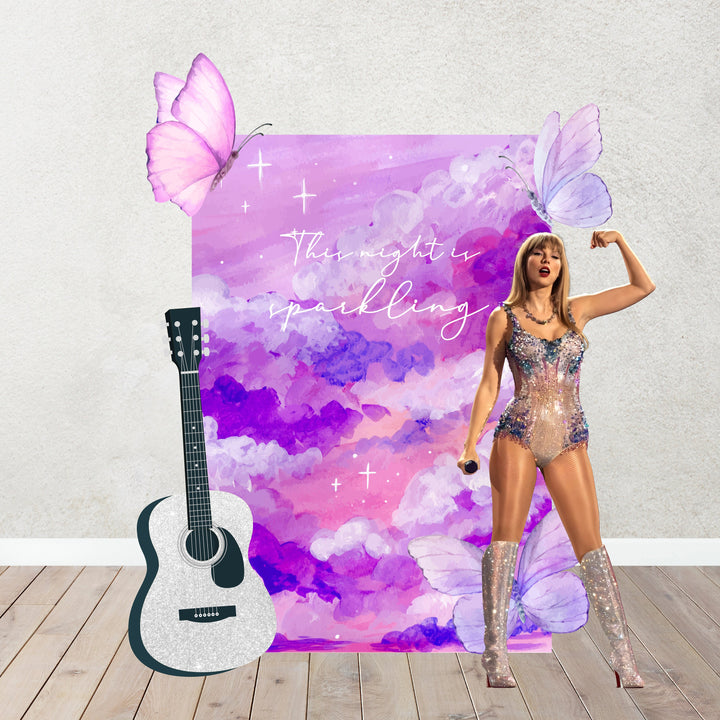 Taylor Eras Tour Birthday Decoration Backdrop.In my double digit era.It's me Hi, I'm the birthday girl. In my birthday era.