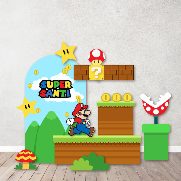 Characters/Custom PROPS Cutouts in Foam Board for kids Birthday Decoration Backdrops,Inspired Mario theme party Custom Party Props