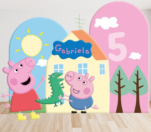 Characters/Custom PROPS Cutouts in Foam Board for Birthday Parties, Decorations, Backdrops, Inspired Pig theme party.Items sold Separately