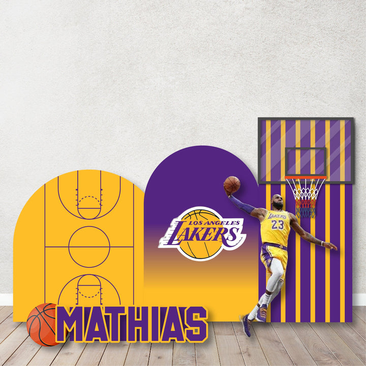 Basketball Theme Party Backdrops,Cut Out. Background. Slam, Dunk, LeBron James, Kobe inspired Backdrop,Items sold Separately