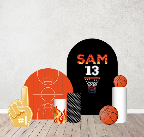 Basketball Theme Party Backdrops,Cut Out. Basketball Team Inspired Background. Basketball, Slam Dunk,Items sold Separately