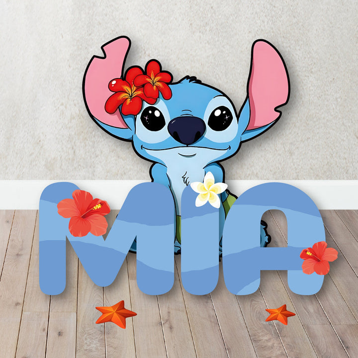 Party Backdrops, Background in Foam Board, Inspired Stitch Decorations for Birthdays Lilo Themed party background .Items sold Separately