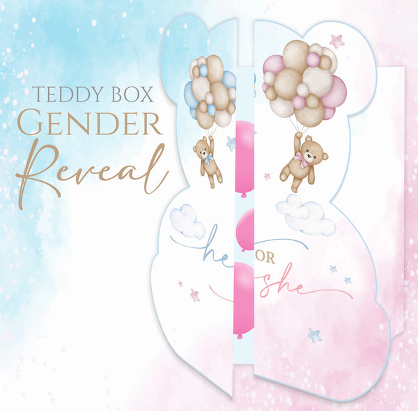 Teddy Bear –What will our Sweetheart be?-Twinkle Twinkle Little Star Gender Reveal-Who will it be? He or She? Little Cutie Gender Reveal Box
