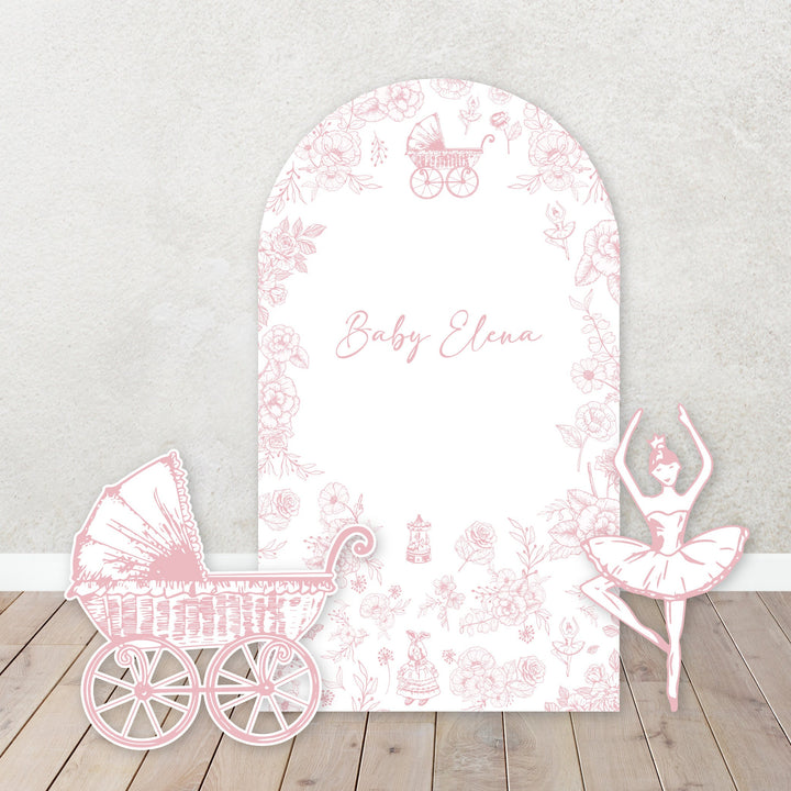 Pink|Blue Toile Vintage Backdrops, Welcome Signs, Props for Baby Showers,Weddings| Custom Toile Print. Items sold Separately