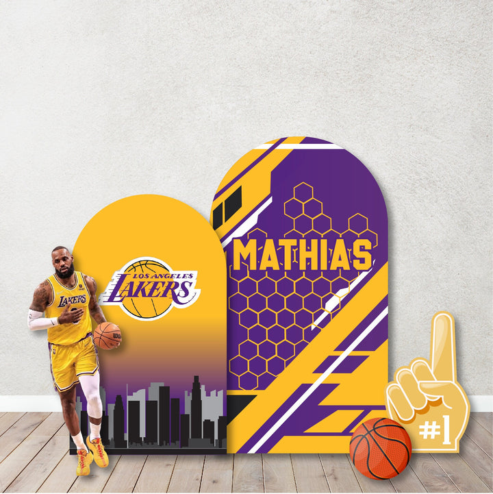 Basketball Theme Party Backdrops,Cut Out. Background. Slam, Dunk, LeBron James, Kobe inspired Backdrop,Items sold Separately