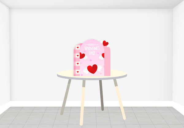 San Valentine's Day Set of 4 Mini Table Counter Backdrops with Stand - Perfect for Decoration- Welcome Home- Birthdays-Trays Decor-Custom