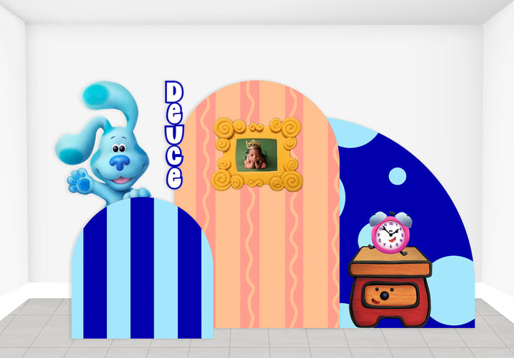 Personalized Inspired Blue's Clues Themed Party Backdrop Foam Board, Blues Clues Party Decoration, A clue background party decor.