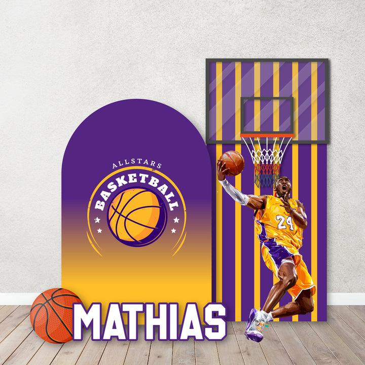 Basketball Theme Party Backdrops,Cut Out. Background. Slam, Dunk, LeBron James, Kobe inspired Backdrop,Items sold Separately