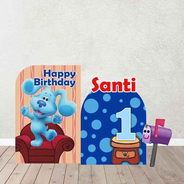 Personalized Inspired Blue's Clues Themed Party Backdrop Foam Board, Blues Clues Party Decoration, A clue background party decor.