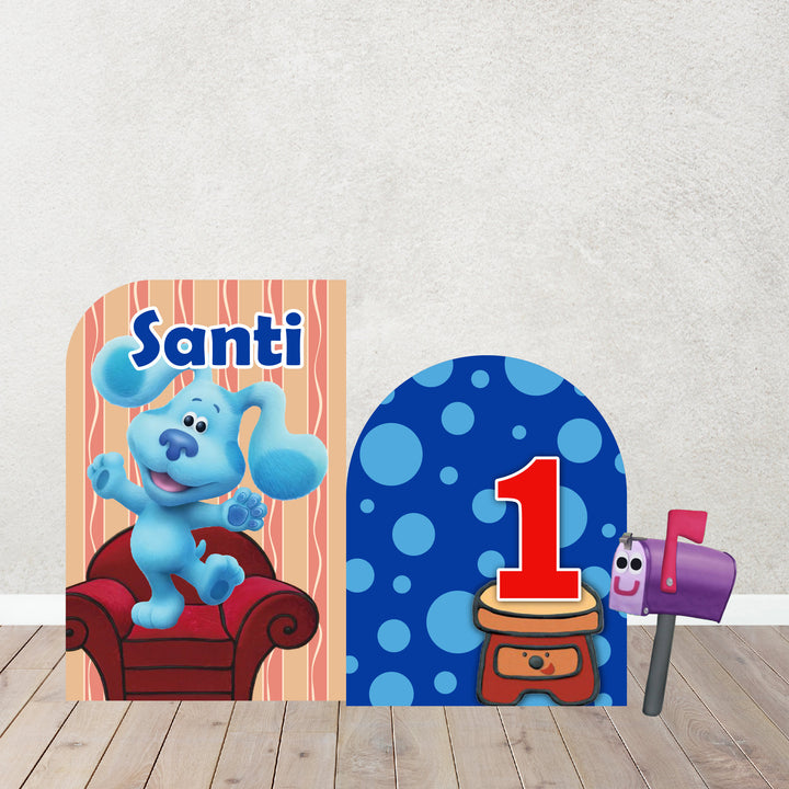 Personalized Inspired Blue's Clues Themed Party Backdrop Foam Board, Blues Clues Party Decoration, A clue background party decor.