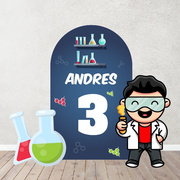 Science/Lab Characters/Custom PROPS Cutouts in Foam Board for kids Birthday Decoration Backdrops Modern Science. Your Lab Science birthday