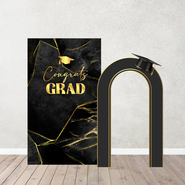 Class of 2024 Graduation Party Backdrop and Photo Booth Foamboard | Personalized College Grad School Colors Banner High School Graduation