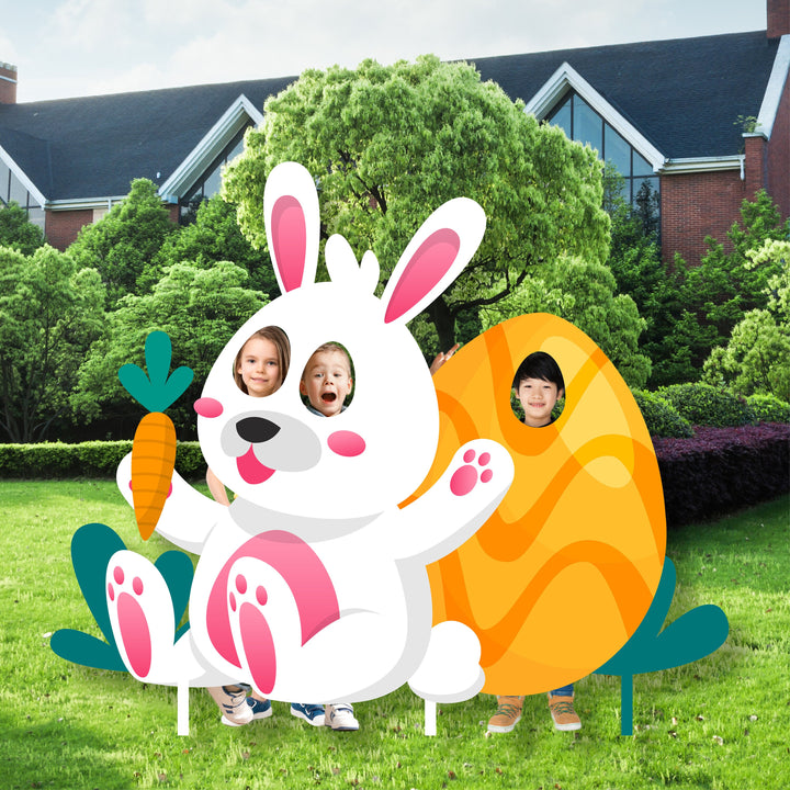 Happy Easter Yard Signs, Easter Yard Signs, Easter Decorations, Easter Lawn Signs, Easter Eggs, Easter Bunny, Easter Photo Props