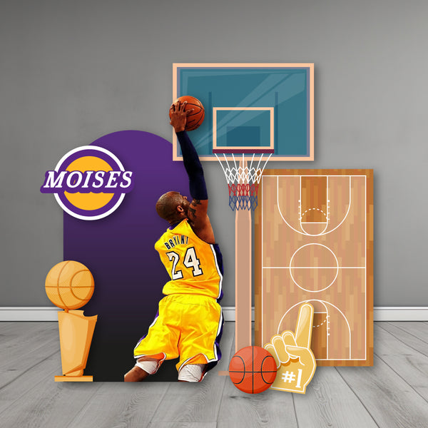 Basketball Theme Party Backdrops,Cut Out. Background. Slam, Dunk, LeBron James, Kobe inspired Backdrop,Items sold Separately