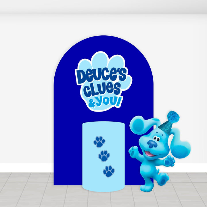 Personalized Inspired Blue's Clues Themed Party Backdrop Foam Board, Blues Clues Party Decoration, A clue background party decor.