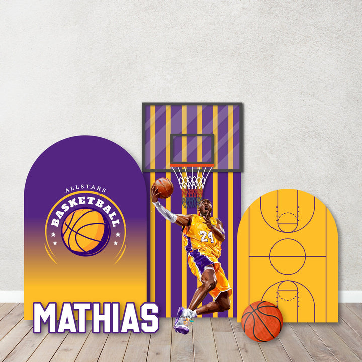 Basketball Theme Party Backdrops,Cut Out. Background. Slam, Dunk, LeBron James, Kobe inspired Backdrop,Items sold Separately