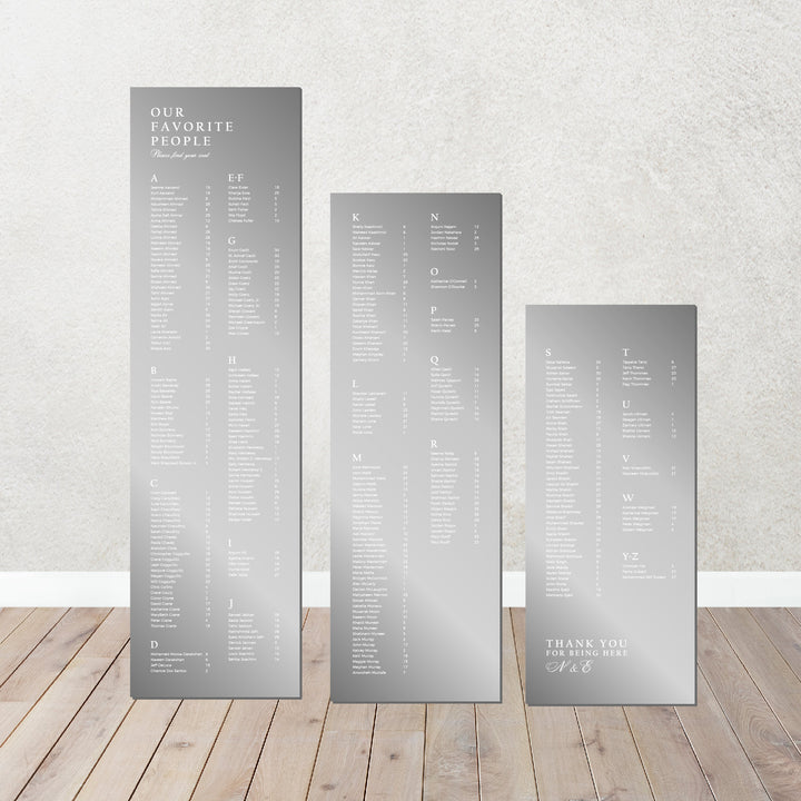 Custom Seating Chart for Weddings, Parties, Events, Wedding seating chart, Rectangular or Arched Panel Entrance Sign Acrylic Custom.Signs