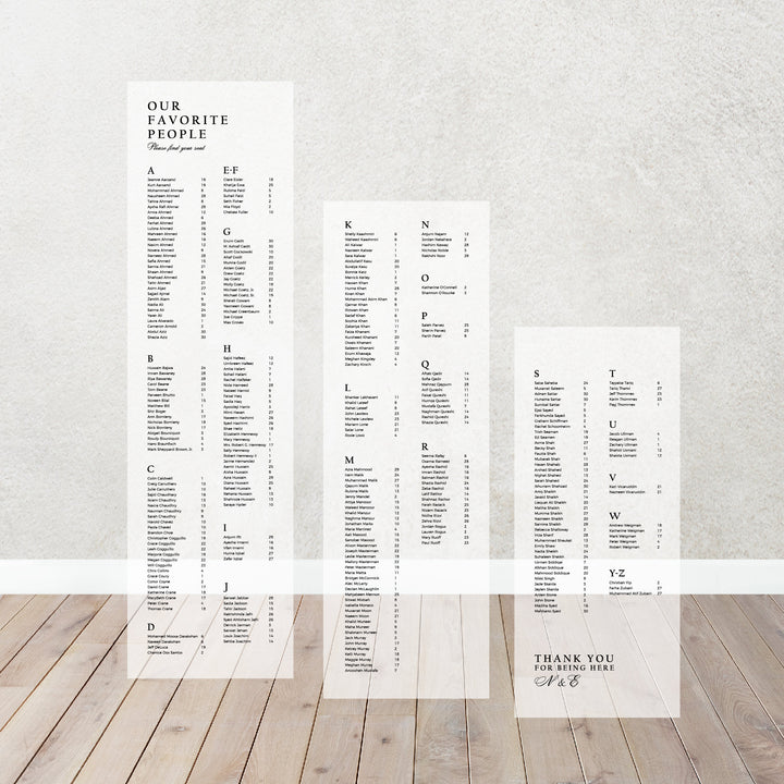 Custom Seating Chart for Weddings, Parties, Events, Wedding seating chart, Rectangular or Arched Panel Entrance Sign Acrylic Custom.Signs