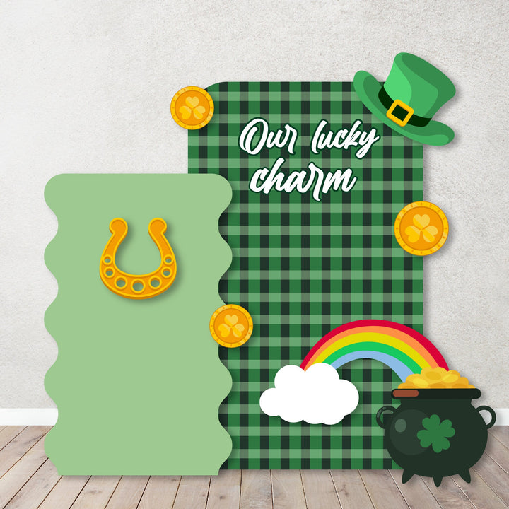 St Patrick's Day Party Decor, Backdrops, Lucky One Party Decor Foam Board St Paddy's | Our lucky charm gender reveal Items sold Separately