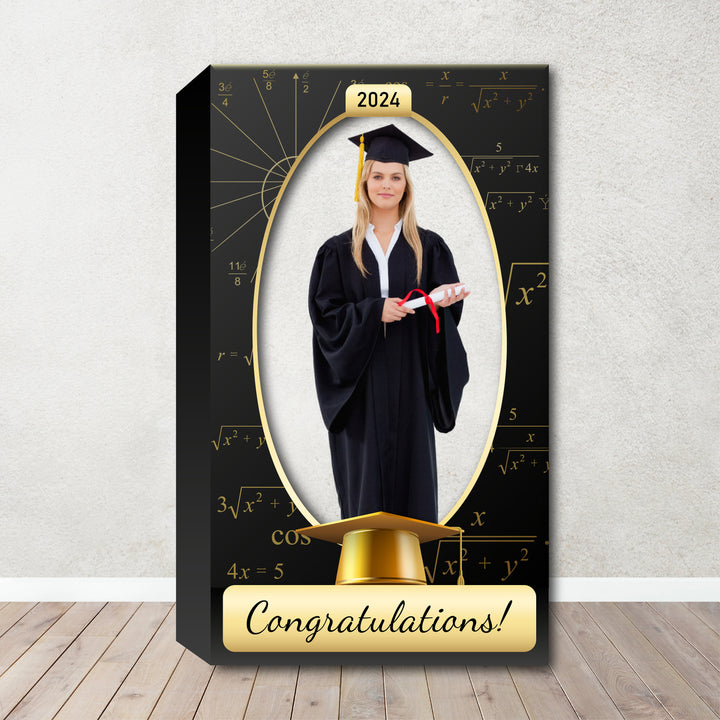 Class of 2024 Graduation Party Backdrop and Photo Booth Foamboard | Personalized College Grad School Colors Banner High School Graduation