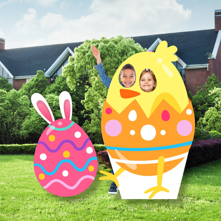 Happy Easter Yard Signs, Easter Yard Signs, Easter Decorations, Easter Lawn Signs, Easter Eggs, Easter Bunny, Easter Photo Props