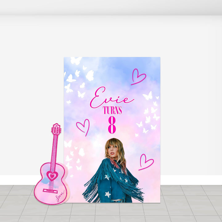 Taylor Swift Birthday Decoration Backdrop. In my year old era. It's me Hi, I am the birthday girl. Lover T.s 1989 .Items sold Separately