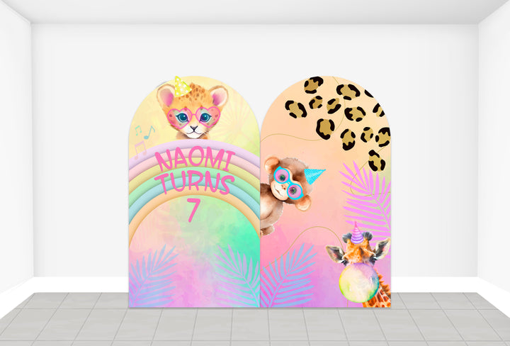 Party Animals Theme, Safari Party,Rainbow,Pastel Circus, Carnival Pool Party, Neon Party PROPS Cutouts in Foam Board for Birthday Parties