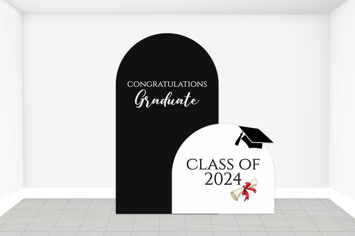 Class of 2024 Graduation Party Backdrop and Photo Booth Foamboard | Personalized College Grad School Colors Banner High School Graduation