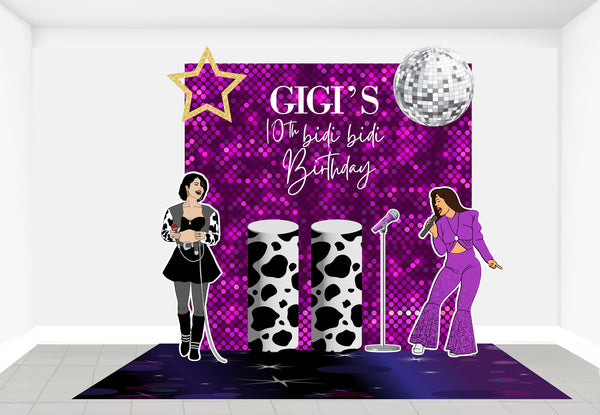 Custom Birthday Party Backdrops- Cut outs-Coachella-Kitty-Rollerskating - Selena Bidi-Elena- Girl Superhereo -Taylor Swift Sold Separately
