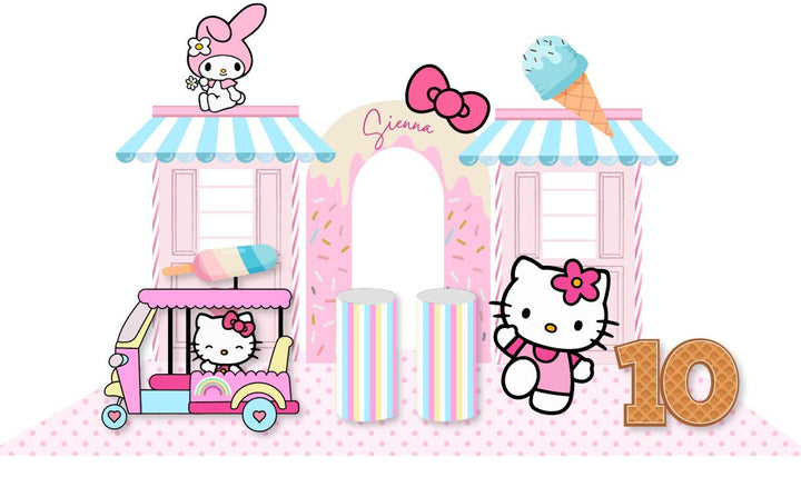 Custom Birthday Party Backdrops- Cut outs-Coachella-Kitty-Rollerskating - Selena Bidi-Elena- Girl Superhereo -Taylor Swift Sold Separately