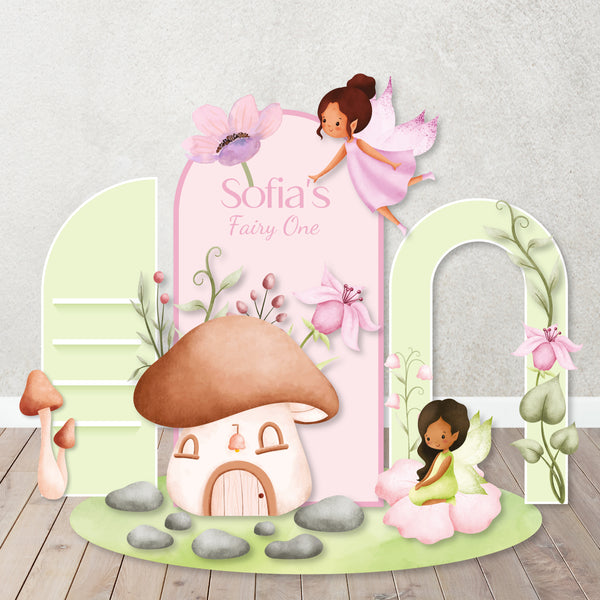 Fairy First Birthday, Fairy's One Birthday Themed Characters PROPS Cutouts Decorations, Fairy Backdrops